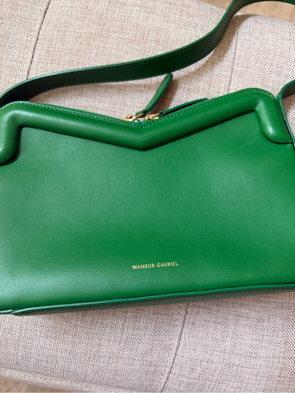 Mansur Gavriel Emerald Green Shoulder Bag - Picture 3 of 9